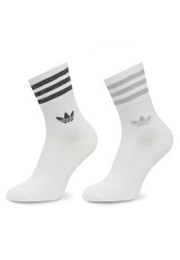 Adidas - Zestaw 2 par wysokich skarpet damskich adidas. Kolor: biały
