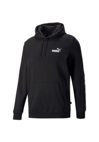 Puma - Męska Bluza Z Kapturem ESS+ Tape. Typ kołnierza: kaptur. Kolor: czarny