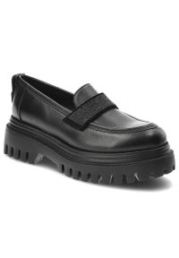 Czarne Półbuty Karino Eleganckie Skórzane Buty. Okazja: na spacer, do pracy, na co dzień. Kolor: czarny. Materiał: skóra. Szerokość cholewki: normalna. Styl: elegancki