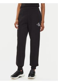 Calvin Klein Jeans Spodnie dresowe Monologo J20J223590 Czarny Relaxed Fit. Kolor: czarny. Materiał: bawełna #1