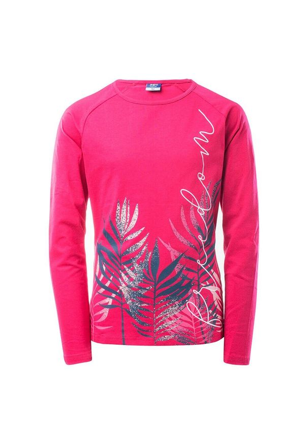 BEJO - T-shirt Dziecięca Liście Z Długim Rękawem Ruth. Kolor: różowy. Długość rękawa: długi rękaw. Długość: długie