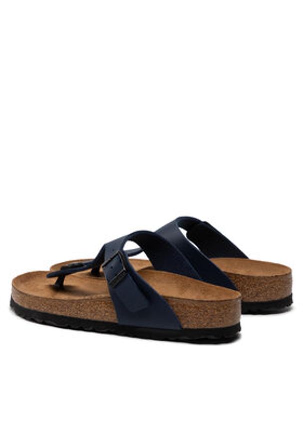 Birkenstock Japonki Gizeh 0143621 Granatowy. Kolor: niebieski. Materiał: skóra