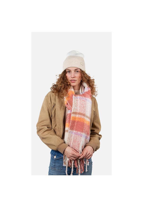 Szalik damski Barts Loriant. Kolor: biały. Materiał: materiał. Wzór: kolorowy. Styl: elegancki