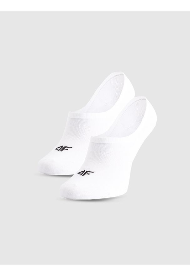 4f - 4F Skarpetki casual stopki (3-pack) damskie - białe 35-38. Kolor: biały. Materiał: włókno, materiał, poliamid, bawełna