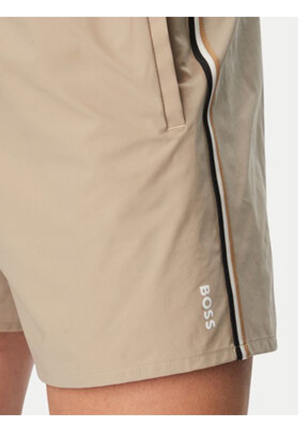 BOSS Szorty kąpielowe Iconic 50491594 Beżowy jasny Regular Fit. Kolor: beżowy