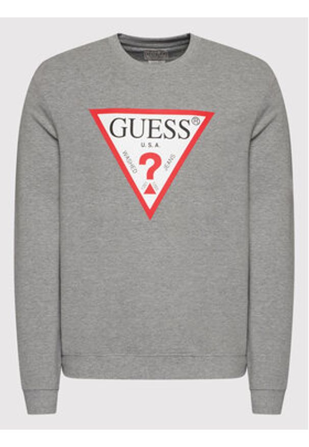 Guess Bluza Audley M2YQ37 K6ZS1 Szary Slim Fit. Kolor: szary. Materiał: bawełna