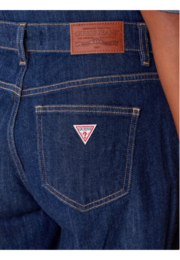 Guess Jeans Jeansy W5BA2T D002A Niebieski Wide Leg. Kolor: niebieski