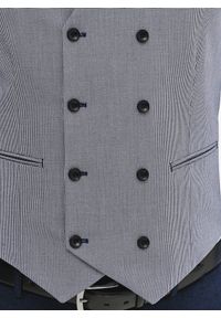 Pako Lorente - PAKO LORENTE - Dwurzędowa kamizelka męska w pepitkę. Materiał: poliester, wiskoza, elastan. Styl: elegancki, młodzieżowy #3