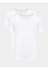 Seidensticker Komplet 2 t-shirtów 12.200014 Biały Slim Fit. Kolor: biały. Materiał: wiskoza #1