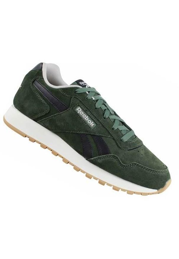 Buty do chodzenia męskie Reebok Glide. Kolor: zielony. Materiał: skóra. Szerokość cholewki: normalna. Sport: turystyka piesza