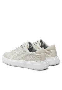 Calvin Klein Sneakersy Cupsole Lace Up Saff Mono HW0HW02103 Beżowy. Kolor: beżowy
