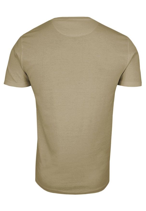 Beżowy Bawełniany T-Shirt Męski Bez Nadruku -Brave Soul- Koszulka, Krótki Rękaw, Basic. Okazja: na co dzień. Kolor: beżowy, brązowy, wielokolorowy. Materiał: bawełna. Długość rękawa: krótki rękaw. Długość: krótkie. Sezon: lato, wiosna. Styl: casual