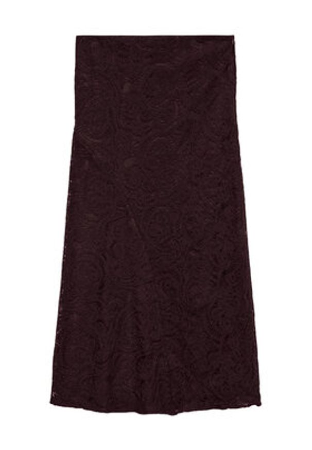 Vero Moda Spódnica midi Urshila 10336946 Bordowy Regular Fit. Kolor: czerwony. Materiał: bawełna