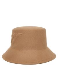 Weekend Max Mara Czapka Yaqui 2525576075 Brązowy. Kolor: brązowy. Materiał: materiał, wełna