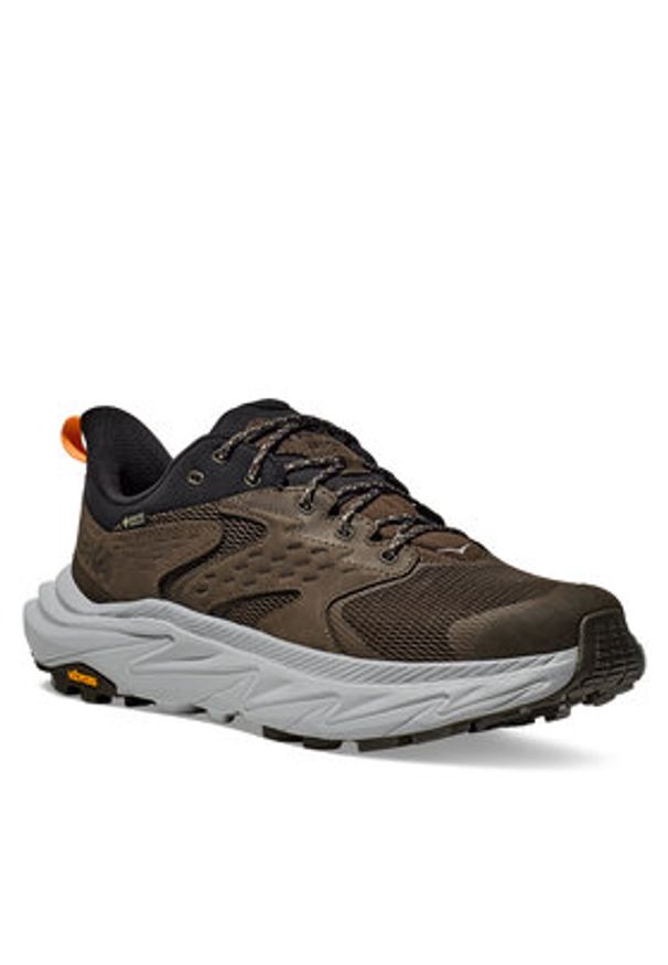 HOKA - Hoka Trekkingi Anacapa 2 Low GTX GORE-TEX 1141632 Brązowy. Kolor: brązowy. Materiał: materiał. Technologia: Gore-Tex. Sport: turystyka piesza