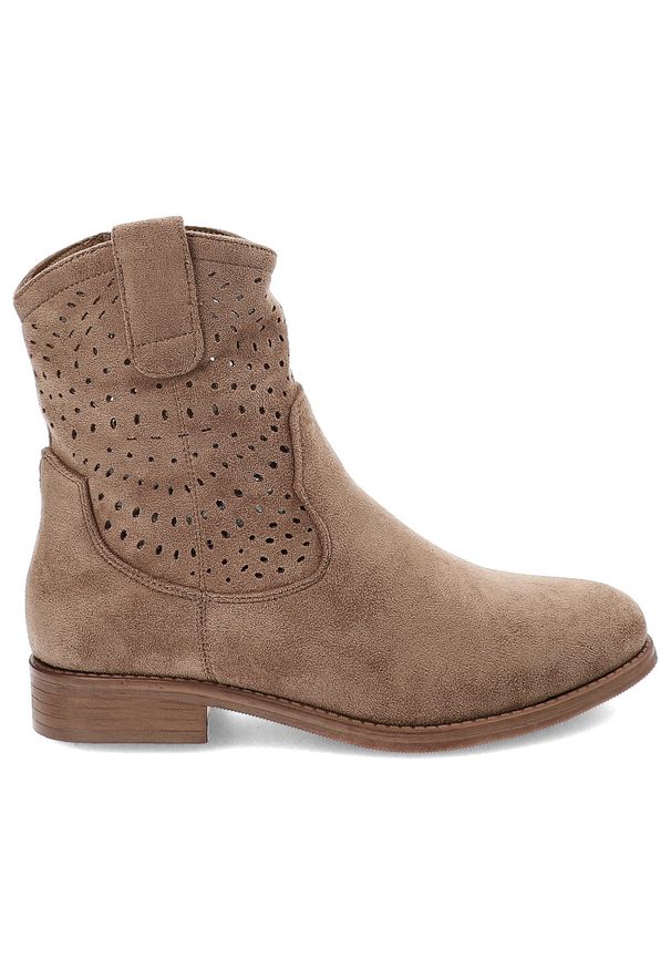 Brązowe Botki S.Barski Modne Obuwie Damskie W Stylu Boho. Okazja: na co dzień. Zapięcie: zamek. Kolor: brązowy. Materiał: materiał. Styl: boho