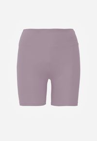 Renee - Fioletowe Szorty Kolarki High Waist Marerila. Okazja: na co dzień. Stan: podwyższony. Kolor: fioletowy. Długość: krótkie. Styl: sportowy, casual #2