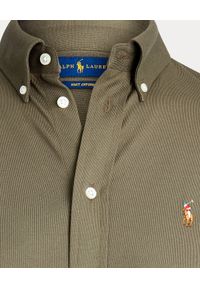 Ralph Lauren - RALPH LAUREN - Zielona koszula Oxford Slim Fit. Typ kołnierza: polo. Kolor: zielony. Materiał: bawełna. Długość rękawa: długi rękaw. Długość: długie. Styl: klasyczny #2