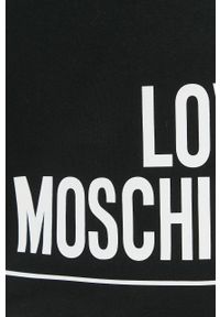 Love Moschino bluza damska kolor czarny z nadrukiem. Okazja: na co dzień. Kolor: czarny. Długość rękawa: długi rękaw. Długość: długie. Wzór: nadruk. Styl: casual #2