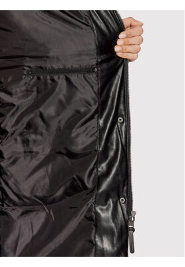 DKNY Kurtka z imitacji skóry DL1MPH53 Czarny Regular Fit. Kolor: czarny. Materiał: skóra