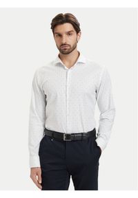 BOSS Koszula Hank 50560687 Biały Regular Fit. Kolor: biały. Materiał: bawełna #1