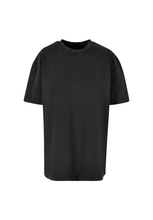 BUILD YOUR BRAND - Koszulka Damska Acid Wash Oversized T-shirt. Kolor: czarny