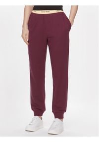 Calvin Klein Underwear Spodnie piżamowe 000QS7045E Bordowy Regular Fit. Kolor: czerwony. Materiał: bawełna #1
