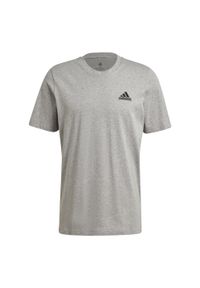 Adidas - Koszulka adidas Essentials Embroidered Small Logo. Kolor: szary. Sport: fitness