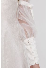 For Love & Lemons Sukienka kolor biały mini rozkloszowana. Kolor: biały. Materiał: tkanina, poliester, materiał. Długość rękawa: długi rękaw. Typ sukienki: rozkloszowane. Długość: mini #5