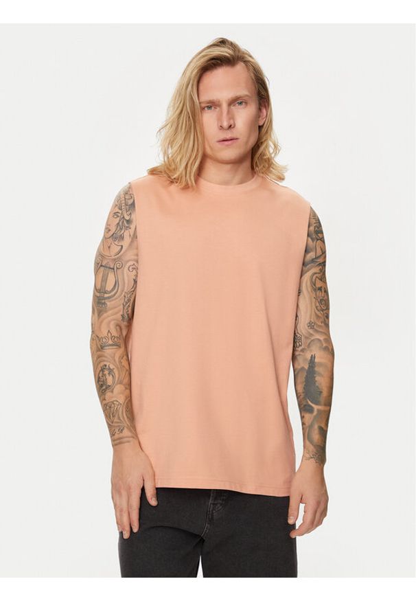 Only & Sons Tank top Fred 22025300 Koralowy Relaxed Fit. Kolor: pomarańczowy. Materiał: bawełna