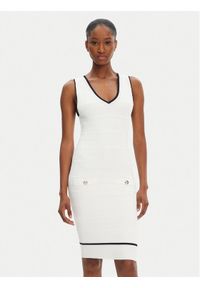 Marciano Guess Sukienka codzienna 5RGK99 5640Z Écru Regular Fit. Okazja: na co dzień. Materiał: wiskoza. Typ sukienki: proste. Styl: casual