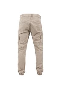 Urban Classics - Spodnie Męskie Twill Washed Cargo. Kolor: beżowy