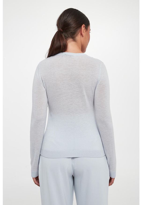 Elisabetta Franchi - Sweter damski z wełny dziewiczej ELISABETTA FRANCHI. Materiał: wełna