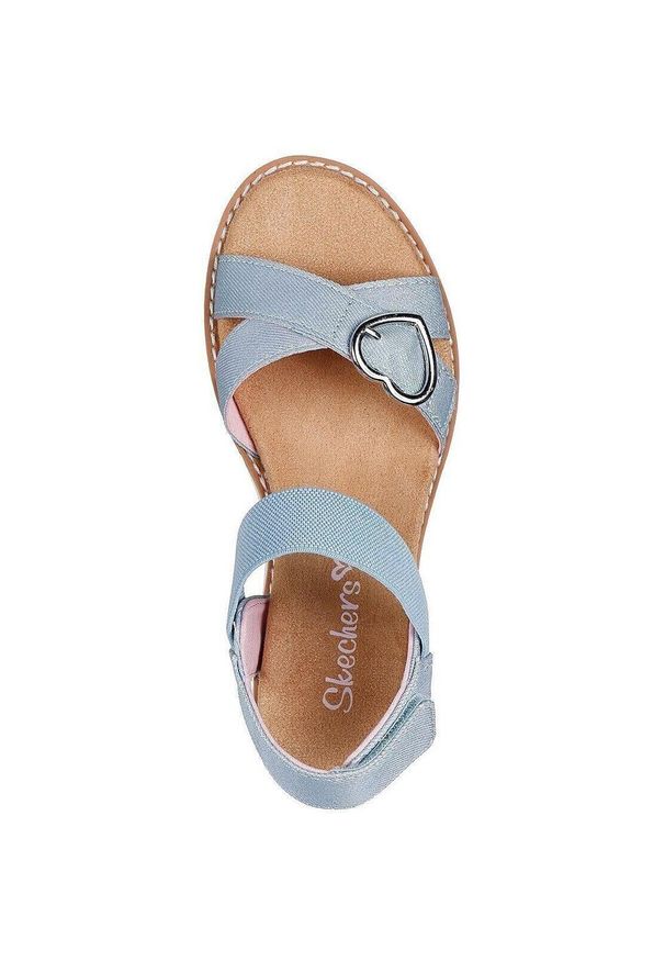 skechers - Sandały Skechers Miss Desert Kiss Hi, Dzieci. Kolor: niebieski. Materiał: materiał