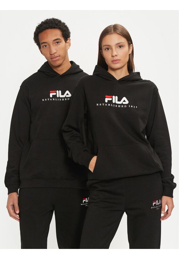 Fila Bluza Unisex Brunssum FAU0145 Czarny Regular Fit. Kolor: czarny. Materiał: bawełna