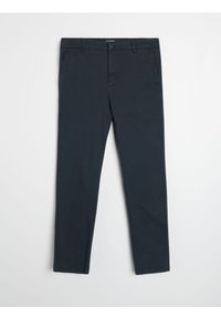 Sinsay - Spodnie chino slim - niebieski. Kolor: niebieski