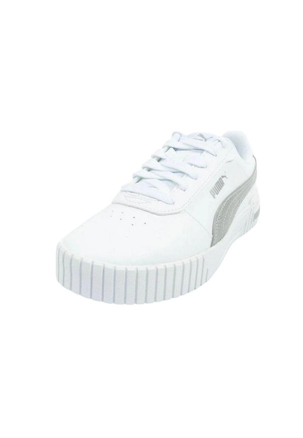 Puma - Damskie/Trenery Ze Skóry Ekologicznej Carina 2.0. Kolor: biały. Materiał: skóra ekologiczna. Styl: sportowy