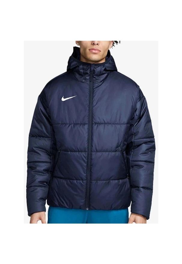 Nike - Kurtka sportowa męska Therma-Fit Academy Pro Jacket. Kolor: niebieski, wielokolorowy, biały. Materiał: poliester. Sport: piłka nożna