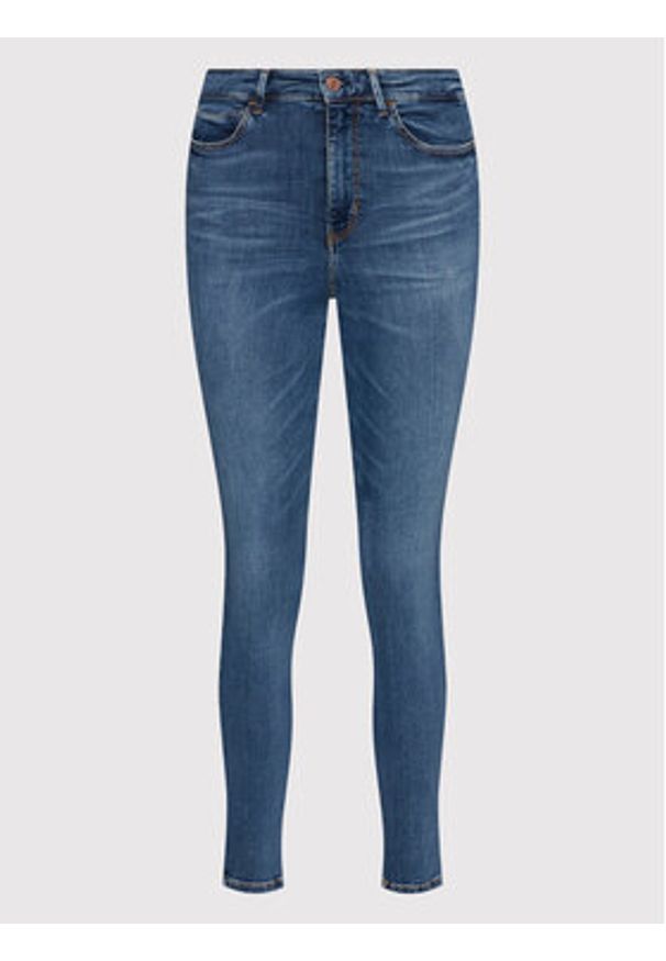 Guess Jeansy W2YA46 D4Q02 Niebieski Skinny Fit. Kolor: niebieski