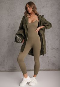 Renee - Zielona Przejściowa Kurtka Parka z Rękawami z Możliwością Podpięcia Tinarae. Okazja: na spacer. Kolor: zielony #8