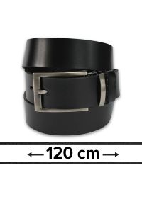 Zet - Pasek do Spodni, Czarny 120 cm, Skórzany, Elegancki, Męski, Możliwość Skrócenia -ZET. Kolor: czarny. Materiał: skóra. Styl: elegancki #1