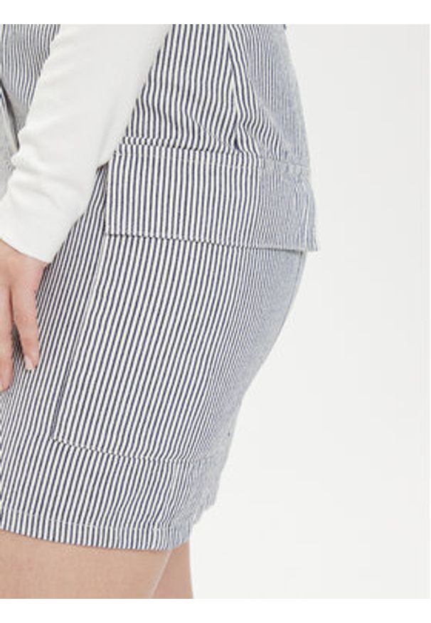 Gina Tricot Spódnica ołówkowa 21988 Granatowy Slim Fit. Kolor: niebieski. Materiał: bawełna