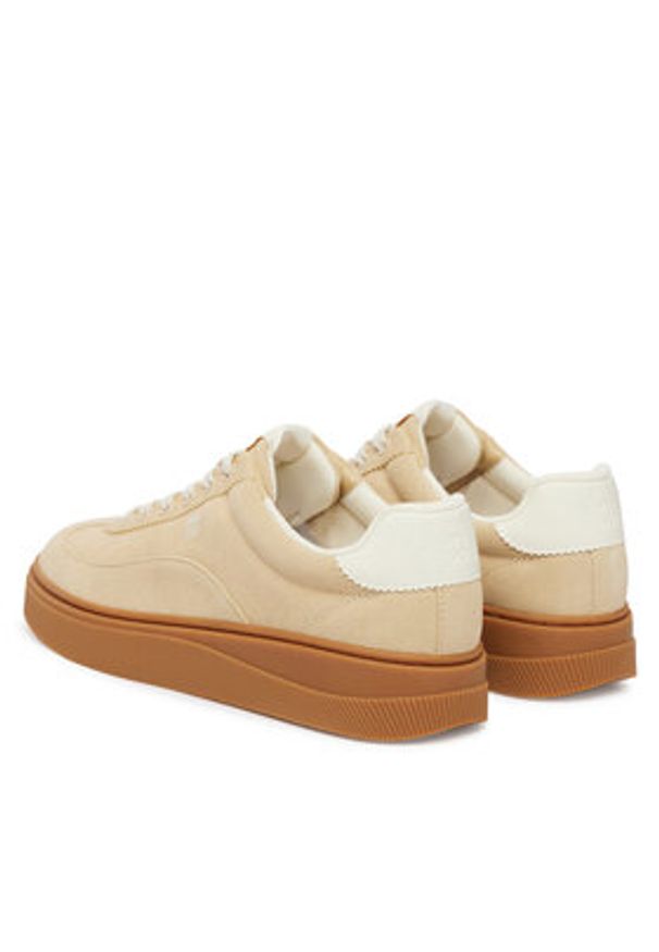 Hugo - HUGO Sneakersy Lyzz 50563568 Beżowy. Kolor: beżowy. Materiał: skóra, zamsz