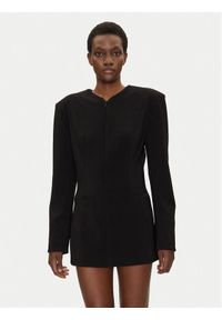NORMA KAMALI Marynarka KK4244PLG86001 Czarny Regular Fit. Kolor: czarny. Materiał: syntetyk #1