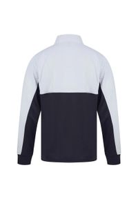 FINDEN & HALES - Męska Bluza Dresowa Z Zamkiem Błyskawicznym W Bloku Kolorystycznym. Kolor: biały, wielokolorowy, niebieski. Materiał: dresówka