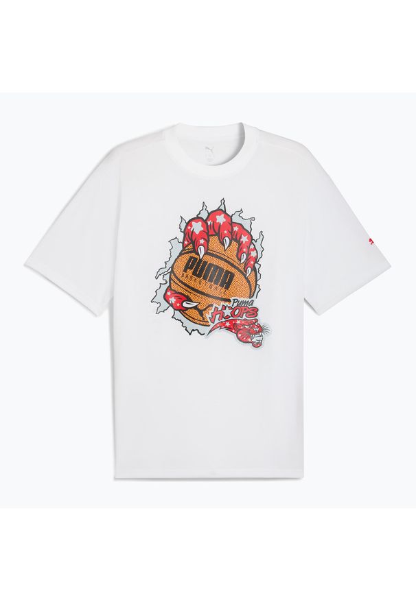 Puma - Koszulka koszykarska męska PUMA Hoopaverse Tee 3. Kolor: biały. Sport: koszykówka