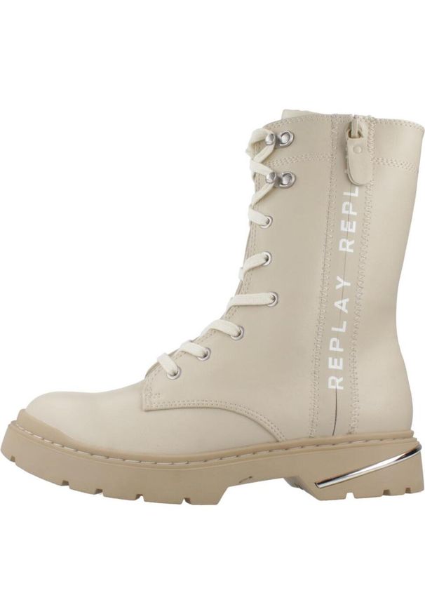 Replay - Buty REPLAY JL170034S Beżowy. Kolor: beżowy. Materiał: syntetyk, tkanina. Styl: sportowy. Sport: turystyka piesza
