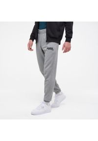 Spodnie dresowe męskie Puma Gym & Pilates. Kolor: szary. Materiał: dresówka. Sport: joga i pilates