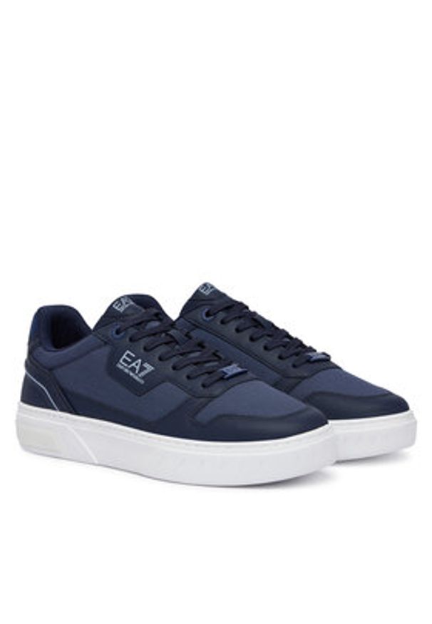 EA7 Emporio Armani Sneakersy 7X000786 AF26388 MB635 Granatowy. Kolor: niebieski. Materiał: materiał