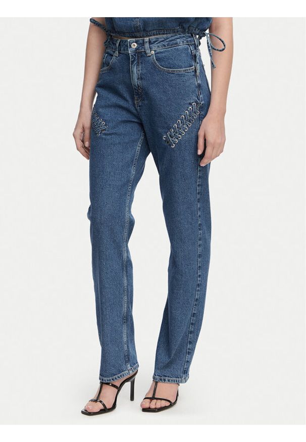 Karl Lagerfeld Jeans Jeansy B2W10086 Niebieski Straight Fit. Kolor: niebieski